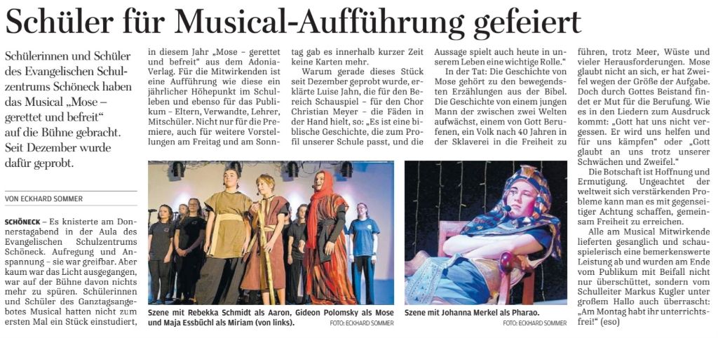 Pressebericht Musical